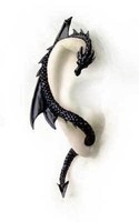 Dragon's Lure By Alchemy Gothic Black Single Ear Wrap For The Right Ear Dragon's Lure By Alchemy Gothic Black Single Ear Wrap For The Right Ear
