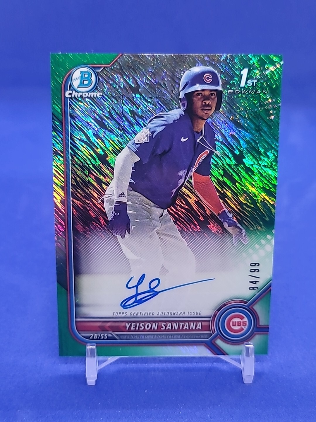 2022 Bowman Chrome🔥Yeison Santana🔥1st Auto Green /99