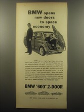 1959 BMW Isetta 600 2-Door Car Ad - BMW opens new doors to space economy
