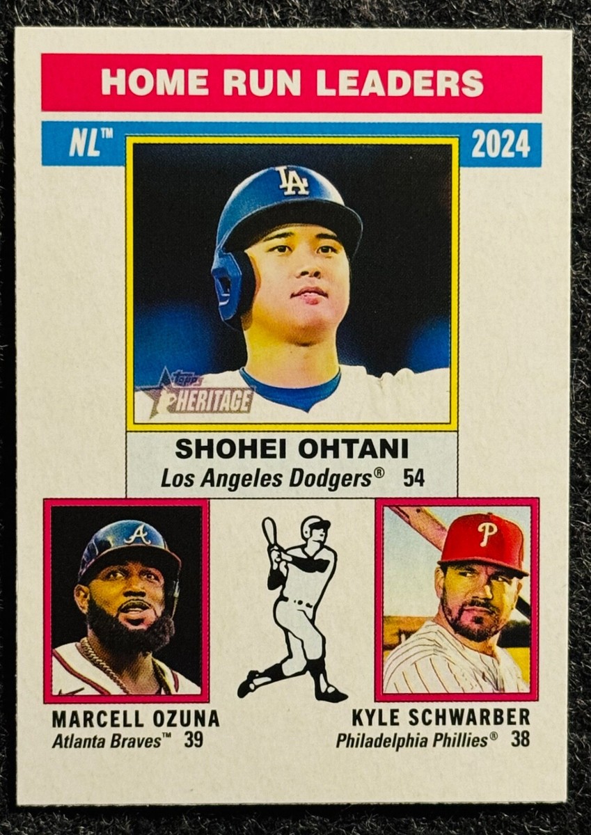 2025 Topps Heritage #193 NL HOME RUN LEADERS (2024) OHTANI