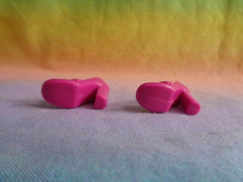 Barbie o Talla Similar Muñeca Zapatos Tacón Alto Mary Jane Correa Punta Cerrada Rosa Caliente - Imagen 4 de 4