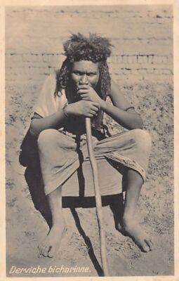 Egypt - Bishari dervish - REAL PHOTO - Publ. The Cairo Postcard Trust