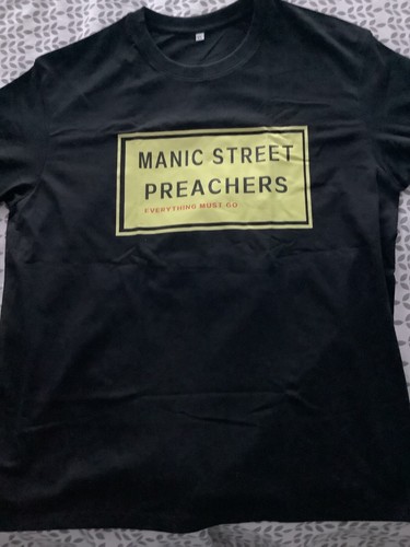 manic street preachers t shirt xl 42 inch chest,black / new