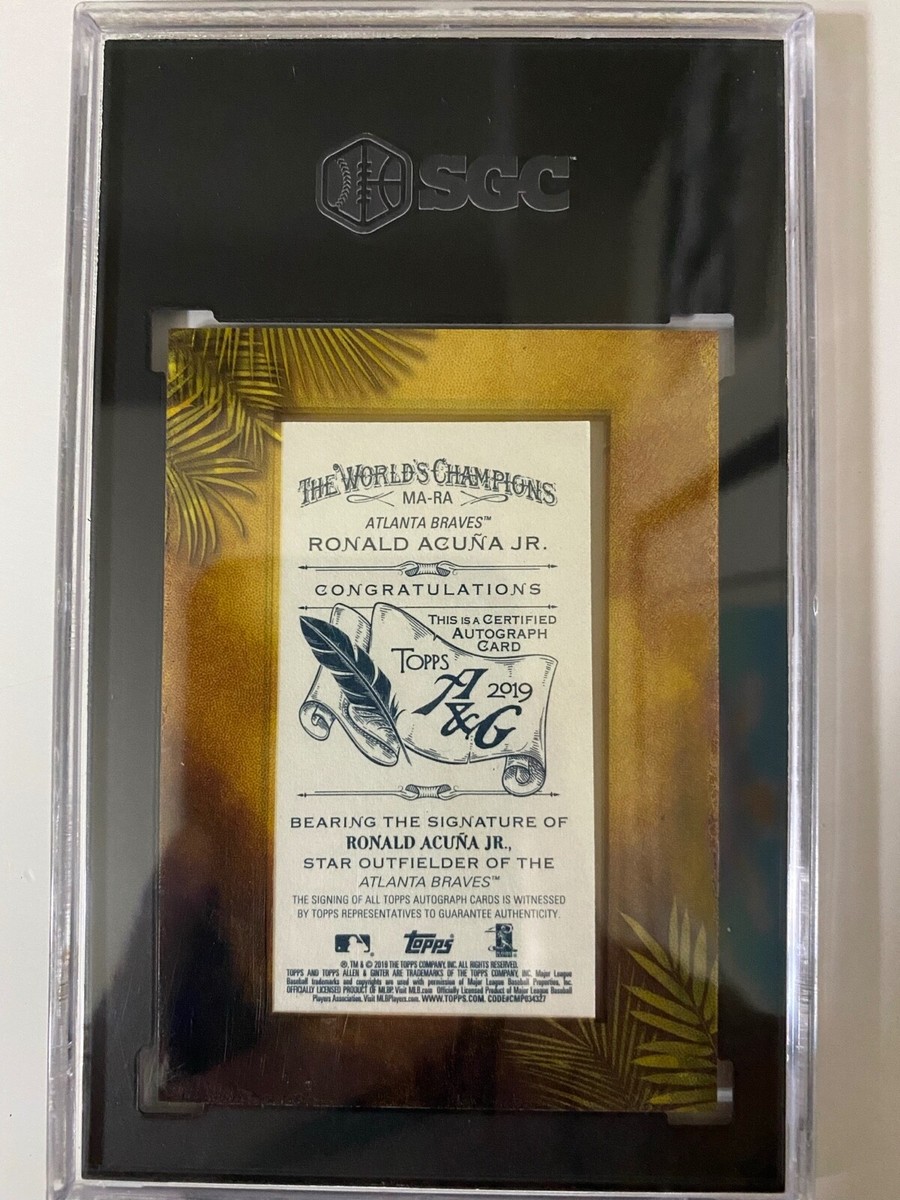 2019 Topps Allen & Ginter Ronald Acuna Jr. Mini Framed On 2019 Topps Allen & Ginter Ronald Acuna Jr. Mini Framed On