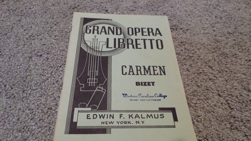 Grand Opera Libretto Carmen Bizet - Edwin F. Kalmus - Picture 1 of 3