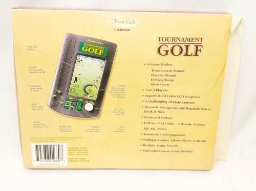 Monte Carlo Tournament Golf Electronic Hand Held Game Radica Tested Working - Picture 7 of 7