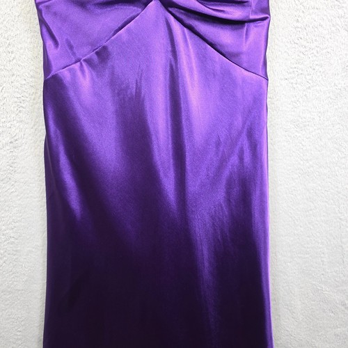 Dancing Queen Maxi Dress Womens L Purple Satin Babydoll Ball Gown Prom Y2K Glam - Picture 11 of 24