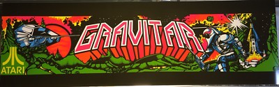 Gravitar Arcade Marquee 23.65'' x 6.75''