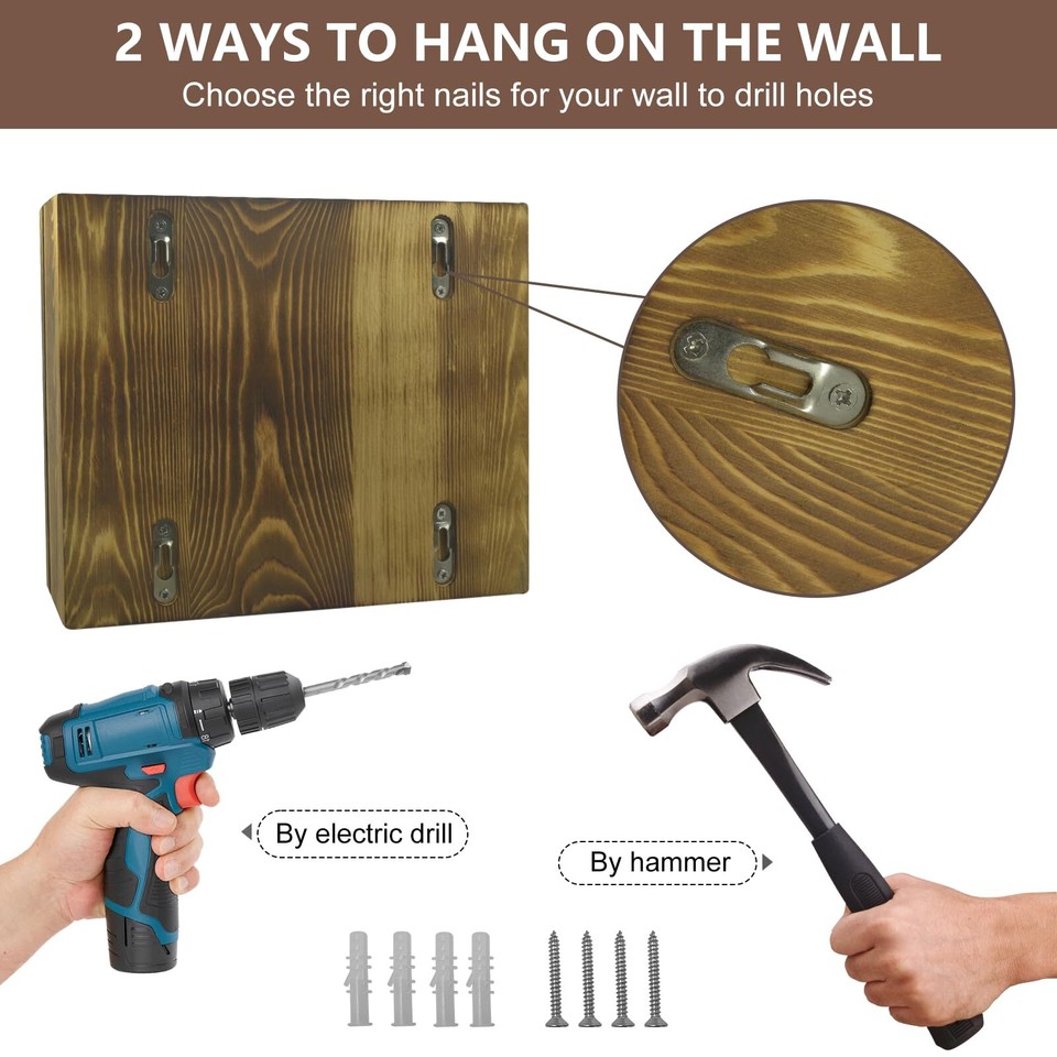 Hidden Wall Gun Safe for Home Solid Wooden Hidden Gun StorageIndoor