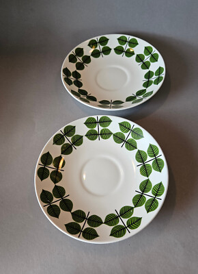 2 große Untertassen BERSA Stig Lindberg Gustavsberg Sweden saucer plate
