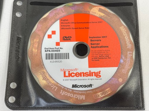 Microsoft Office Commincations Server 2007 Standard & Enterprised Edition DVD PC - Picture 8 of 11