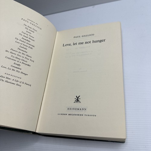 Love, Let Me Not Hunger By Paul Gallico Hardcover First Edition Vintage Book - Picture 5 of 5