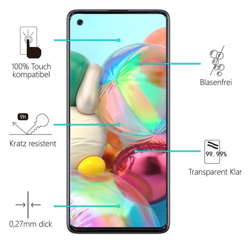 Schutzfolie für Samsung Galaxy A21s Display Schutzglas Kamera folie Gorilla glas - Bild 5 von 7