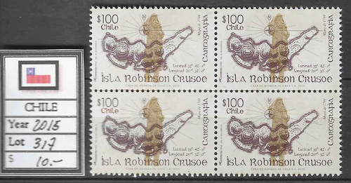 CHILE - ROBINSON CRUSOE ISLAND - MAP OF 1744 - 2015