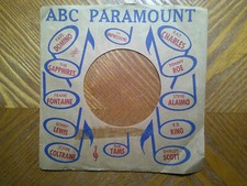 ABC PARAMOUNT 7 INCH 45 RECORD SLEEVE ONLY/ VG / 60S