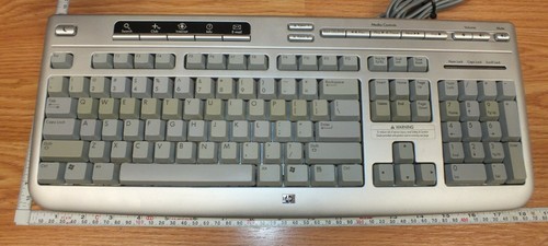 Genuine HP (KB-0630) Silver PS/2 Wired Multimedia Computer Keyboard Only - Picture 7 of 7