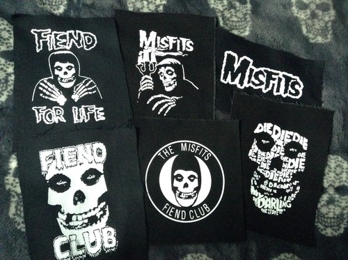 Chaqueta Misfits Fiend Club Horror Punk Denim Negra Corte Crimson Ghost XXS-4XL - Imagen 10 de 12