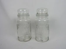 Vintage Planters Peanuts 75th Anniversary Glass Jars-Pair of (2)-1981-EUC