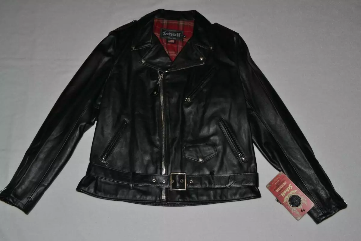 Used schott deals leather jacket
