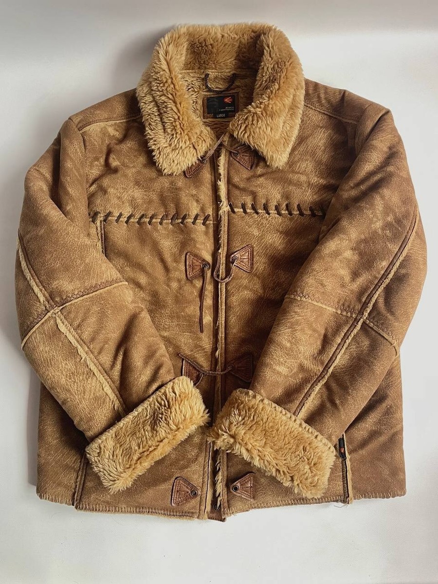 Miss Sixty EJX Vintage Jacket Faux Fur Coat Size L Italy | eBay