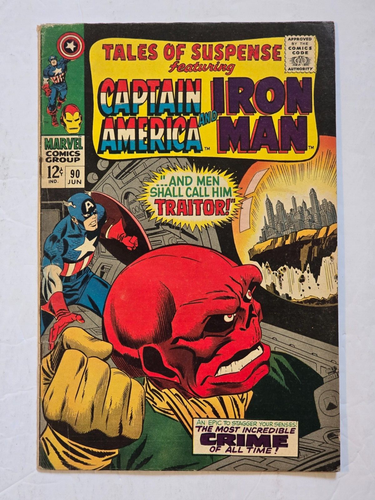 TALES OF SUSPENSE #90 IRON MAN CAPTAIN AMERICA MARVEL COMICS 1967
