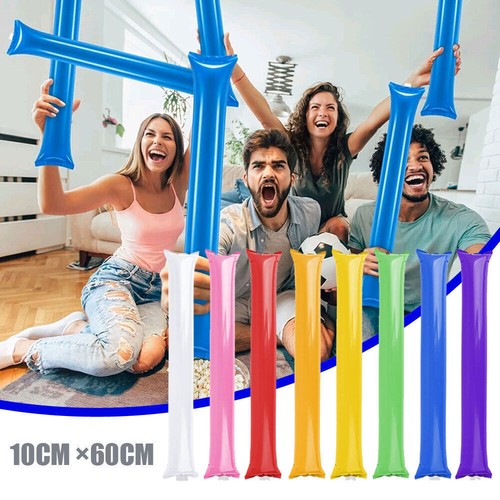 2Pcs/Set Inflatable Cheer Sticks World Cup Tube Baton Party Football Sports Gift - Picture 1 of 21