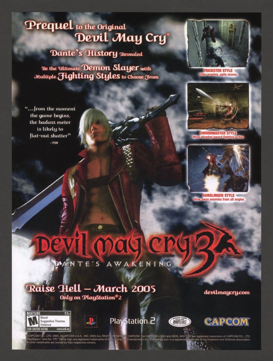 Devil May Cry 3 Sony Playstation 2 PS2 2005 DMC Promotional