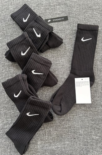 Nike Everyday Black Cushioned Cotton Socks Child Kids Junior Small 2-5 1 Pair - Picture 9 of 9