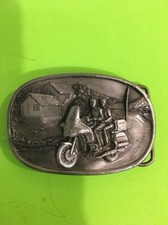 Vintage 1984 Bergamot Brass Works Motorcycle Biker Belt Buckle U.S.A.