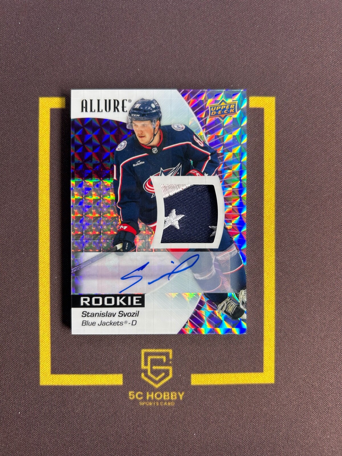 2023-24 Upper Deck Allure Purple Diamond Auto Patch 1/10 Stanislav Svozil FCJN