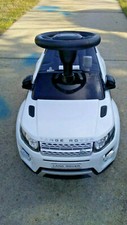 Land Rover Evoque Ride-On Range Rover Push Car White Jeep 28.5" Long