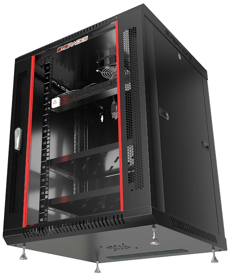 15U 18" Deep Wall Mount IT Network Server Rack Cabinet Enclosure FREE ACCESSORY - Image 2 of 4
