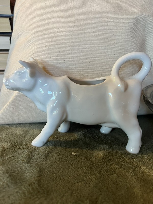 White Ceramic Cow Creamer