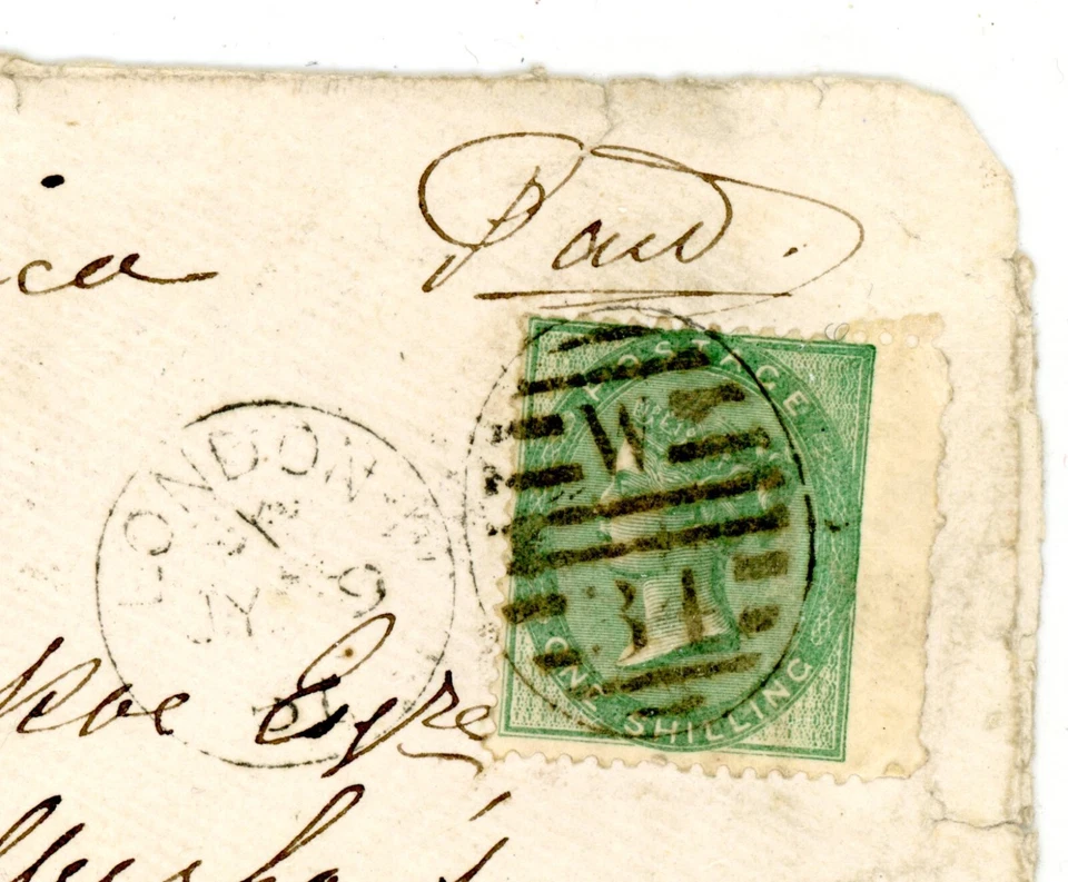 Great Britain 28 on July 9, 1857 Transatlantic Cover London to St Paul, MN - Image 2 of 3