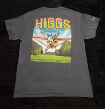 Gray Higgs Auto Paint Body Supplies Graphic Double-sided T-shirt Sz Ml