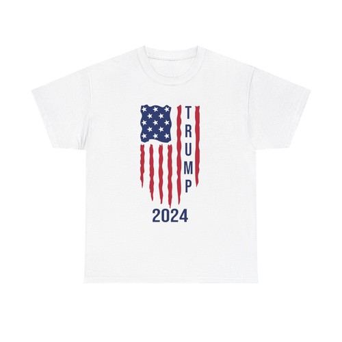 Trump 2024 American Flag Unisex Heavy Cotton Tee - Picture 6 of 29
