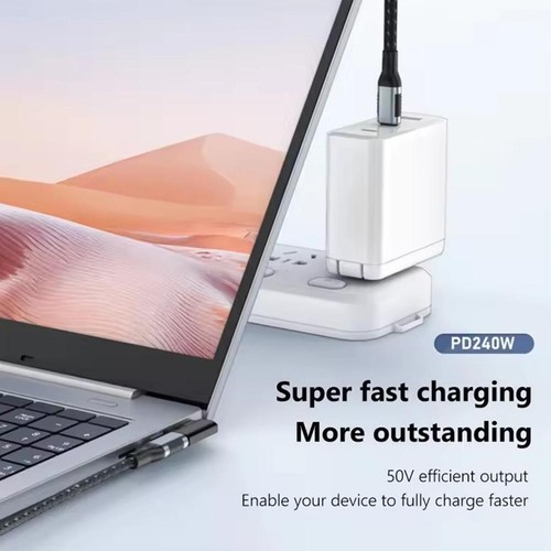 90Right Angle Type-C to Type-C Adapter USB-C Fast Charging Converter -US - Photo 12 sur 29