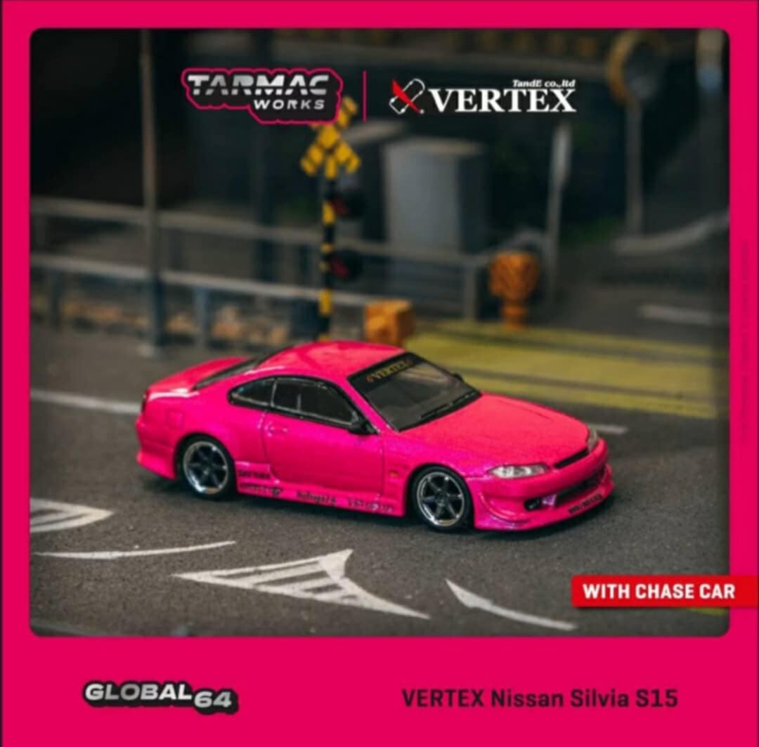 Tarmac works VERTEX Nissan Silvia (S15) Pink ~ 1/64 | eBay UK