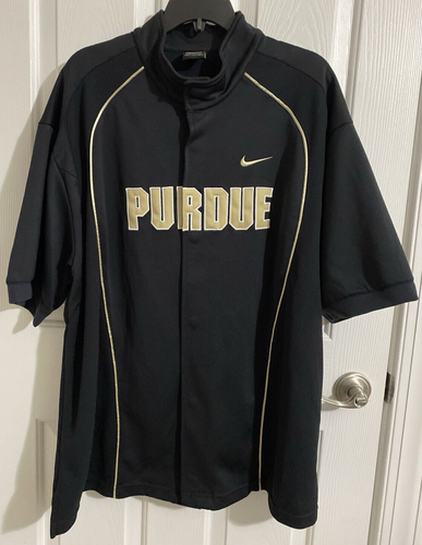 Nike Team Purdue University Black XL Basketball Warm Up Shooting Shirt SS Logo P - Picture 3 of 14