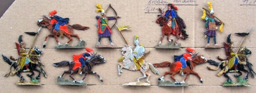 Kroaten und Türken des 17. Jh. 9 bemalte Reiter und Fußsold. 30 mm Top! #2