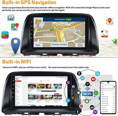 Android 13.0 CarPlay Car Radio Stereo GPS Navi BT For Mazda CX-5 CX5 2013-2016 - Bild 4 von 19