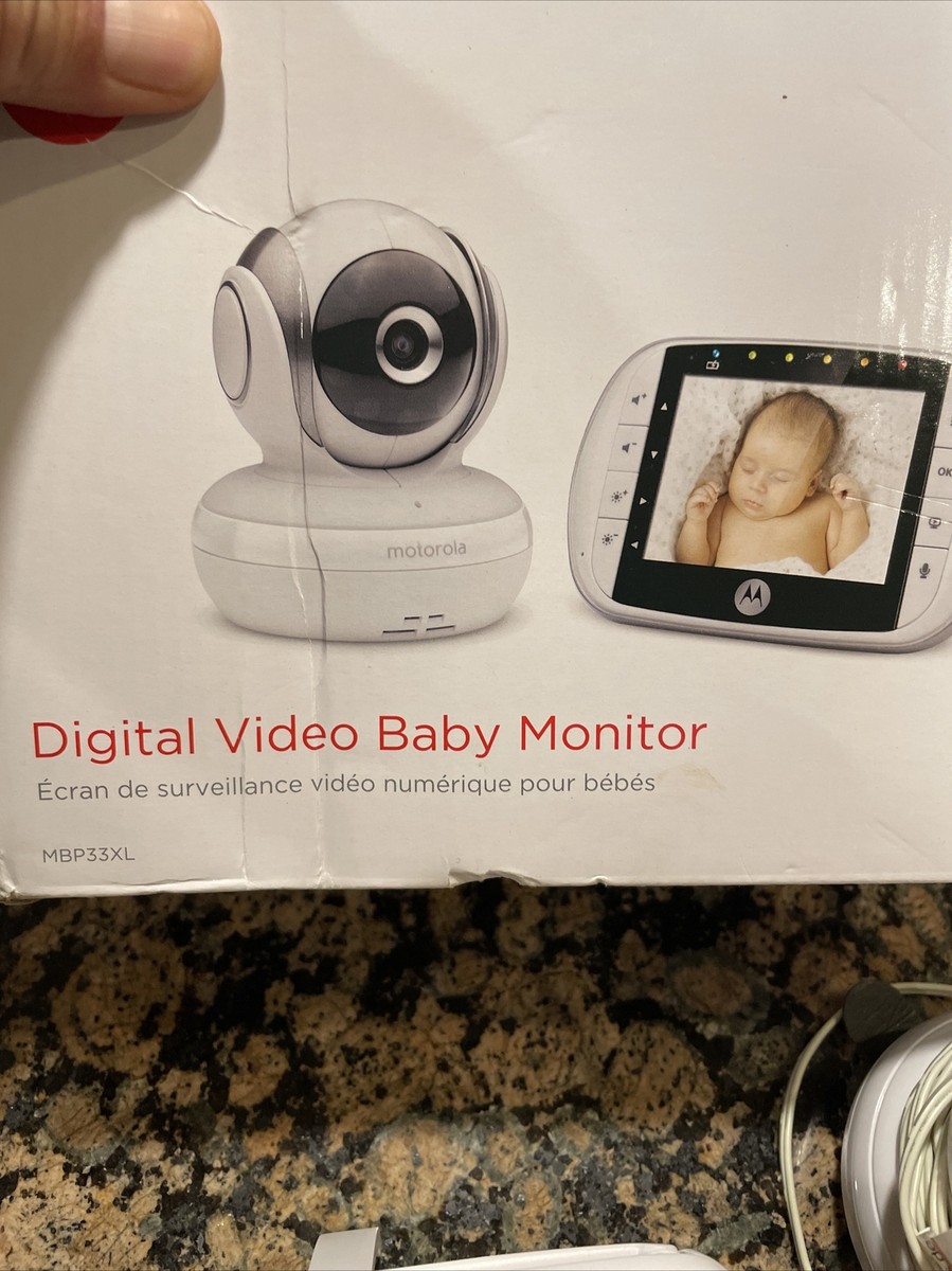 Motorola MBP33XL Two-Way Audio Digital Video Baby Monitor White Tested