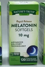 Nature's Truth Melatonin 10mg  120 Rapid Release Liquid Softgels  EXP 6/26