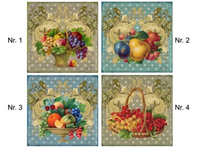 Fliesenaufkleber-Fliesenfolie-Möbelaufkleber-Retro-Küche-Früchte-Fruit-13063