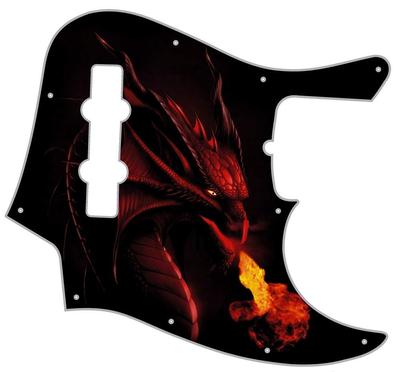 J Bass Schlagbrett Custom Fender Grafik Grafik Gitarre Pick Guard Dragon Breath