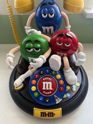 M&M's Candy ANIMATED Talking Light-Up TELEPHONE Phone Red
