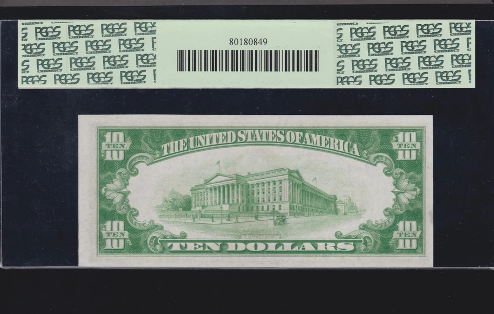 US 1934 $10 FRN Dallas FR 2004-K LGS PCGS 64 PPQ V Ch CU (323) - Image 2 of 2