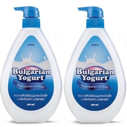 Mistine Body Lotion Bulgarian Yogurt Natural AHA Brighen Whitening Skin 2X500ML