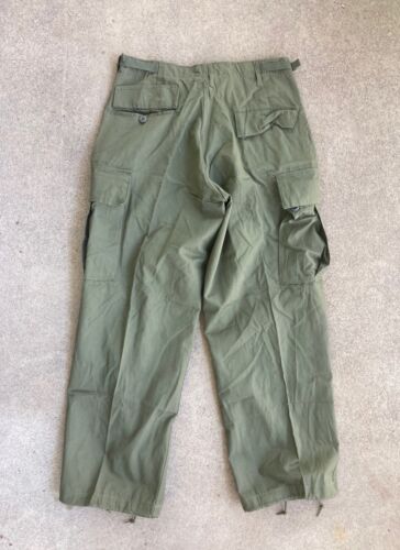 Vtg 60s Vietnam Ripstop JUNGLE PANTS Size Medium Short NOS Cotton 1969 OG-107 - Picture 5 of 6