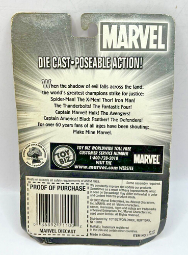 Vintage Marvel 2002 Toy Biz Die Cast Poseable Mini Action Figures 2.5" LOT OF 6 - Picture 13 of 13